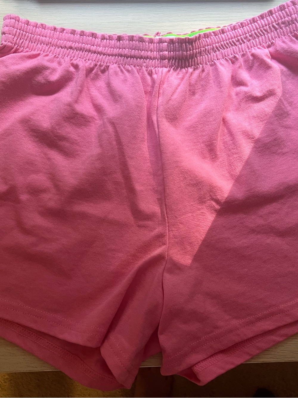 Soffe Bright Pink Elastic-Waist Athletic Shorts